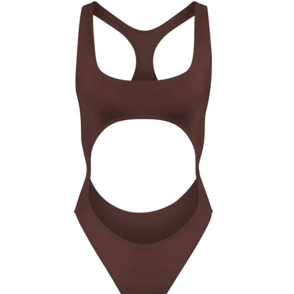NWT Skims Cut Out Monokini in Cocoa Brown Size Large - Picture 2 of 3